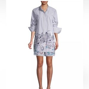 Lafayette 148 New York
Kehlani Stripe & Abstract Print Blouse Shirt